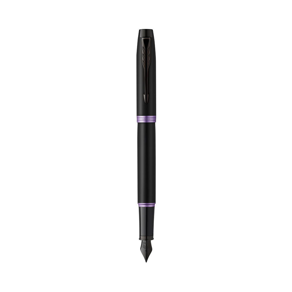 Parker im vibrante anillos Fountain Pen (negro)