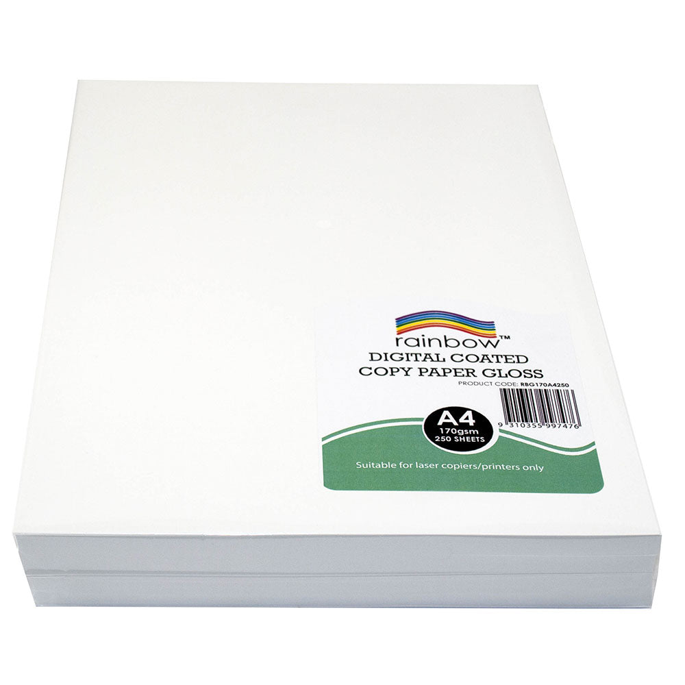 Rainbow A4 Gloss Digital Copy Paper 250PK (bianco)