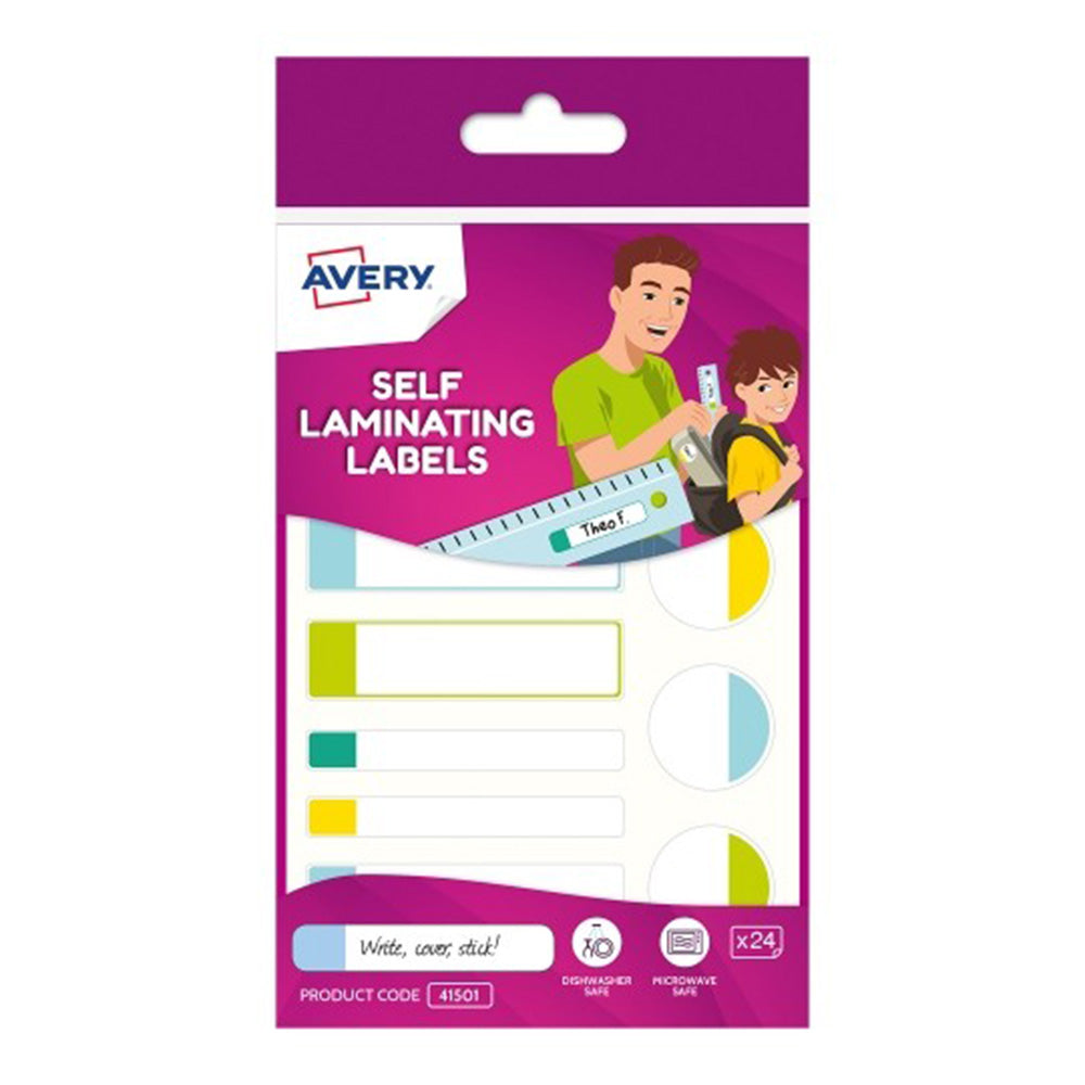 Avery Kids Self Laminating Label 24pcs