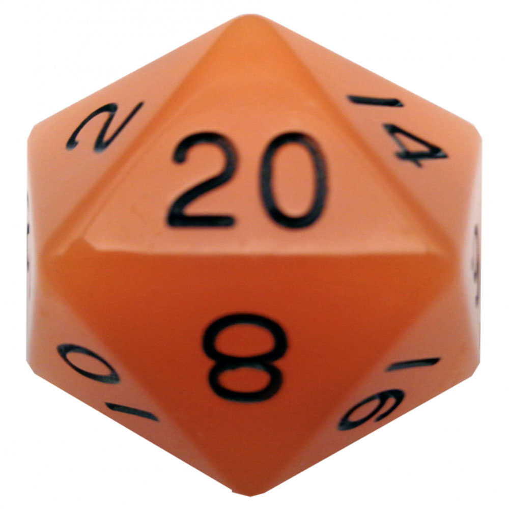 MDG Glow Mega acrylique D20 Dice 35 mm