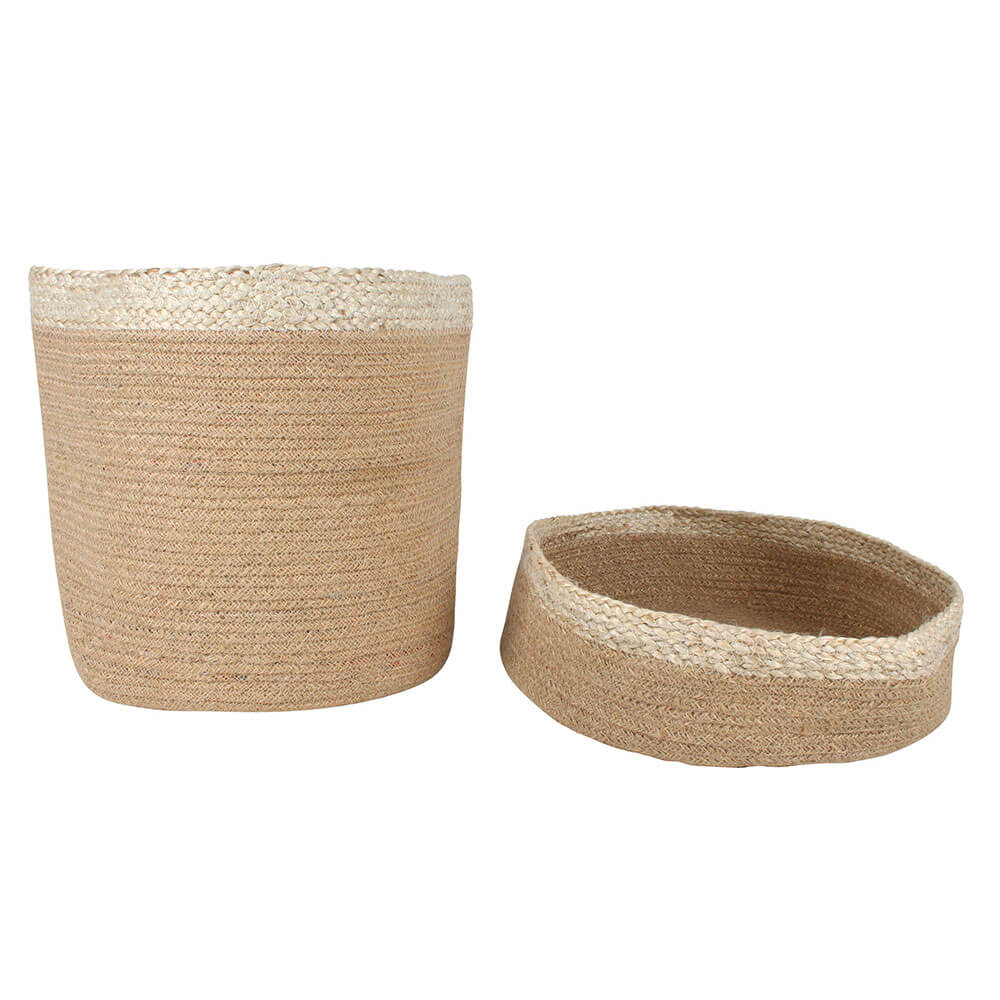 Douglas Jute Basket Round Set of 2 (2- Tones) (35x10cm)