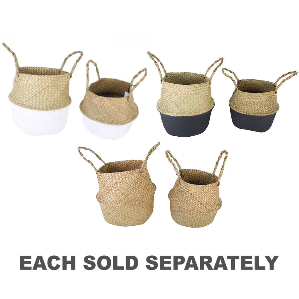 Byron 2pcs Foldable Seagrass Belly Baskets 30x27cm