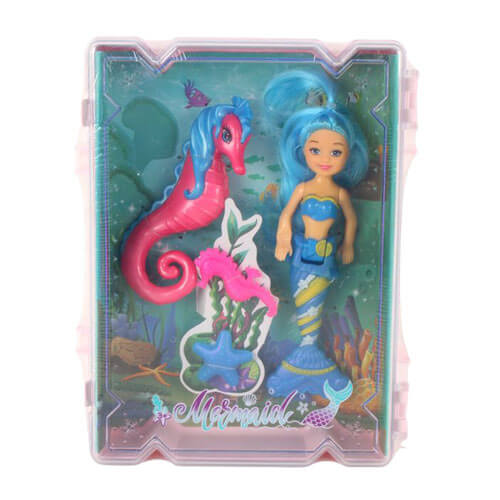 Mermaid and Seahorse Dolls (24x19x6cm)