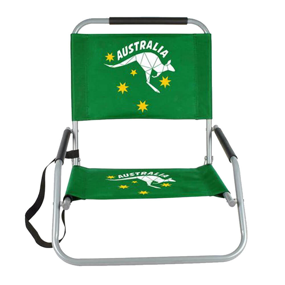 Aussie Green and Gold Foldable Picnic Beach Chair