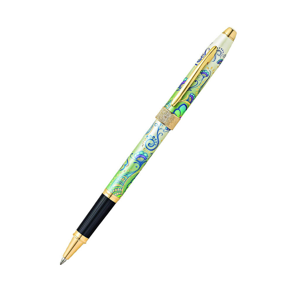 Botanica Green Daylily 23ct Gold Pen chapada