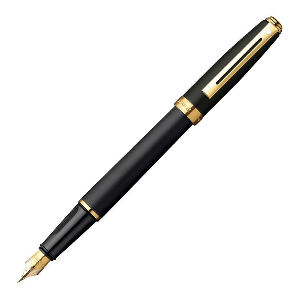 Prélude Black Matte / 22CT Gold plaqué stylo