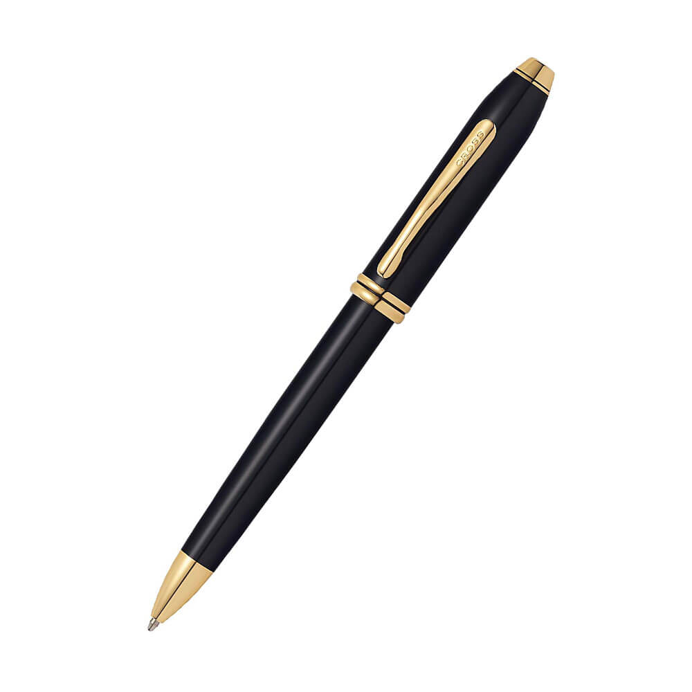 Townsend 23CT Gold plaqué Black Lacquer Pen