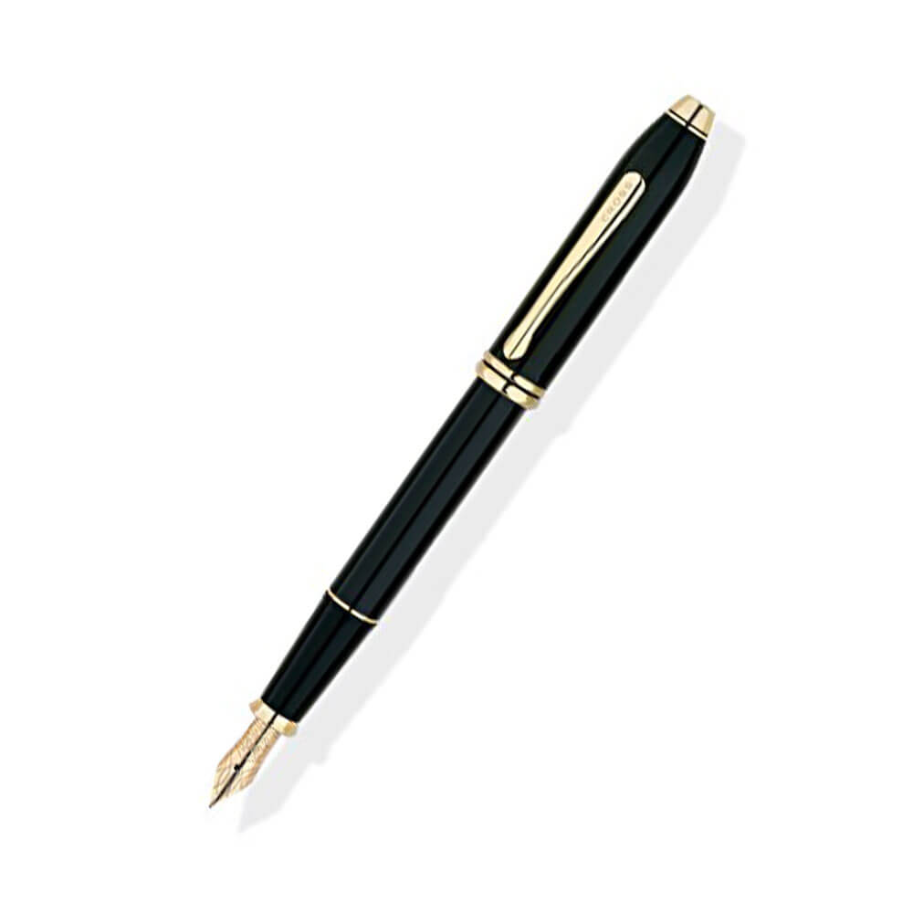 Townsend 23ct Gold Ploted Black Lacker Penna