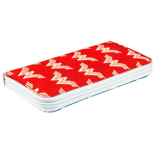 Wonder Woman Movie Red and Blue logo Pattern Clutch Wallet