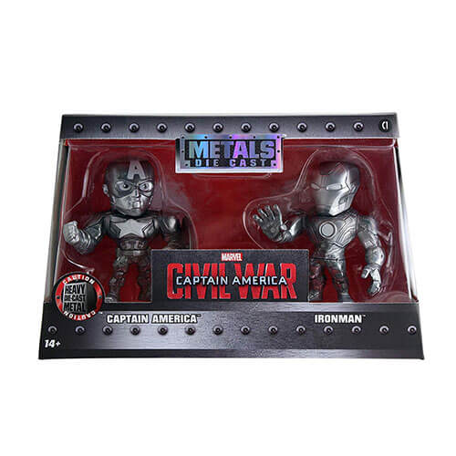 Captain America 3 Civil War & Iron Man US 4" Bare Metal 2Pk