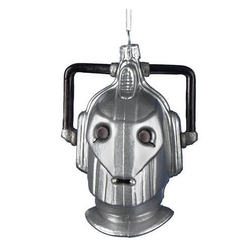 Doctor Who Cyberman 4.25" Glass Xmas Ornament