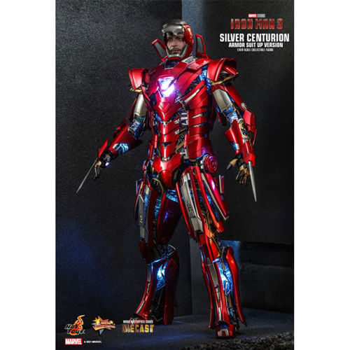 Iron Man 3 Silver Centurion Armor Suit-Up 1:6 Scale Diecast