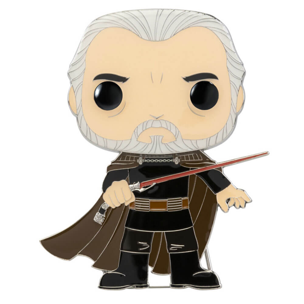 Star Wars Count Dooku 4" Pop! Enamel Pin