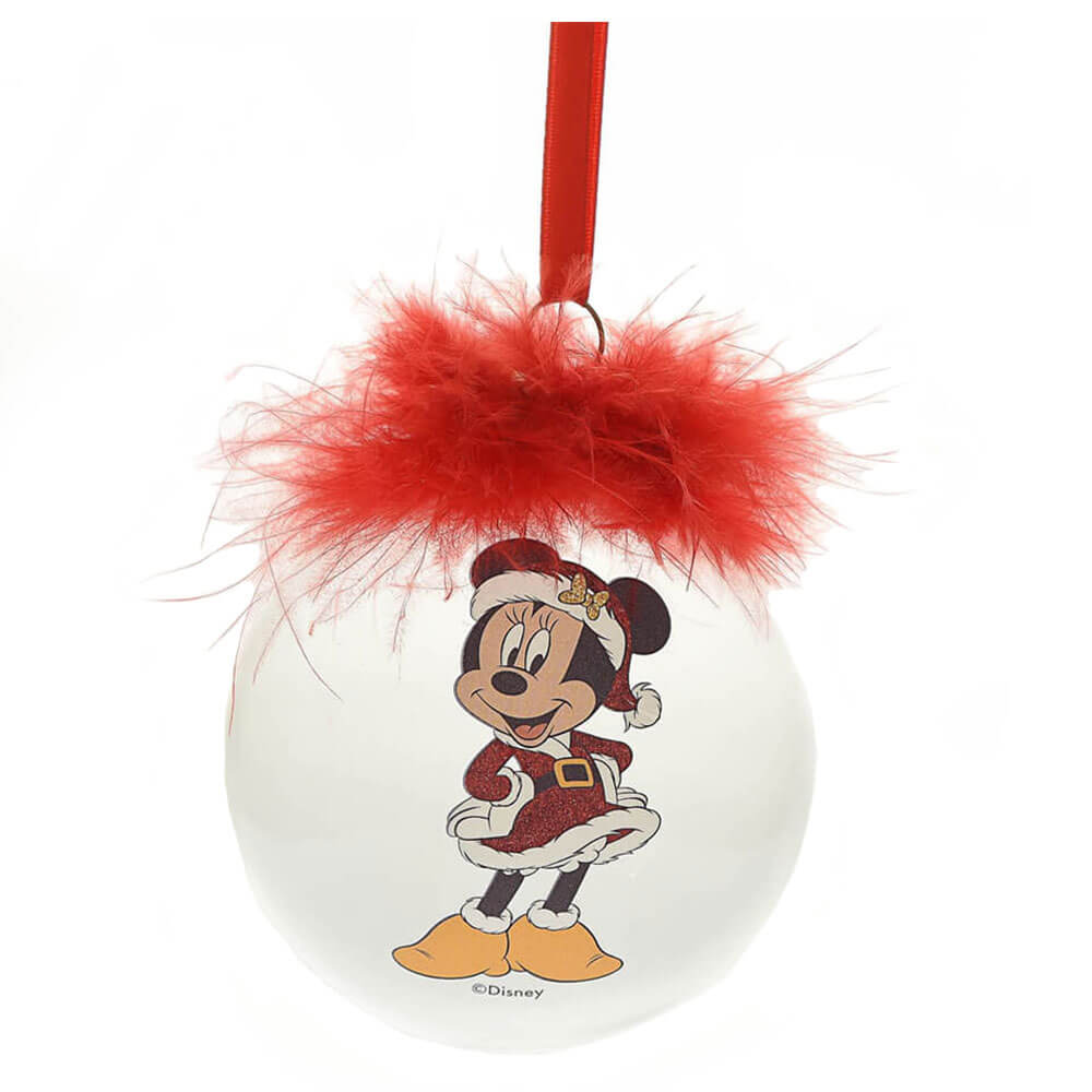 Disney Christmas Feather Feather Glass Bauble