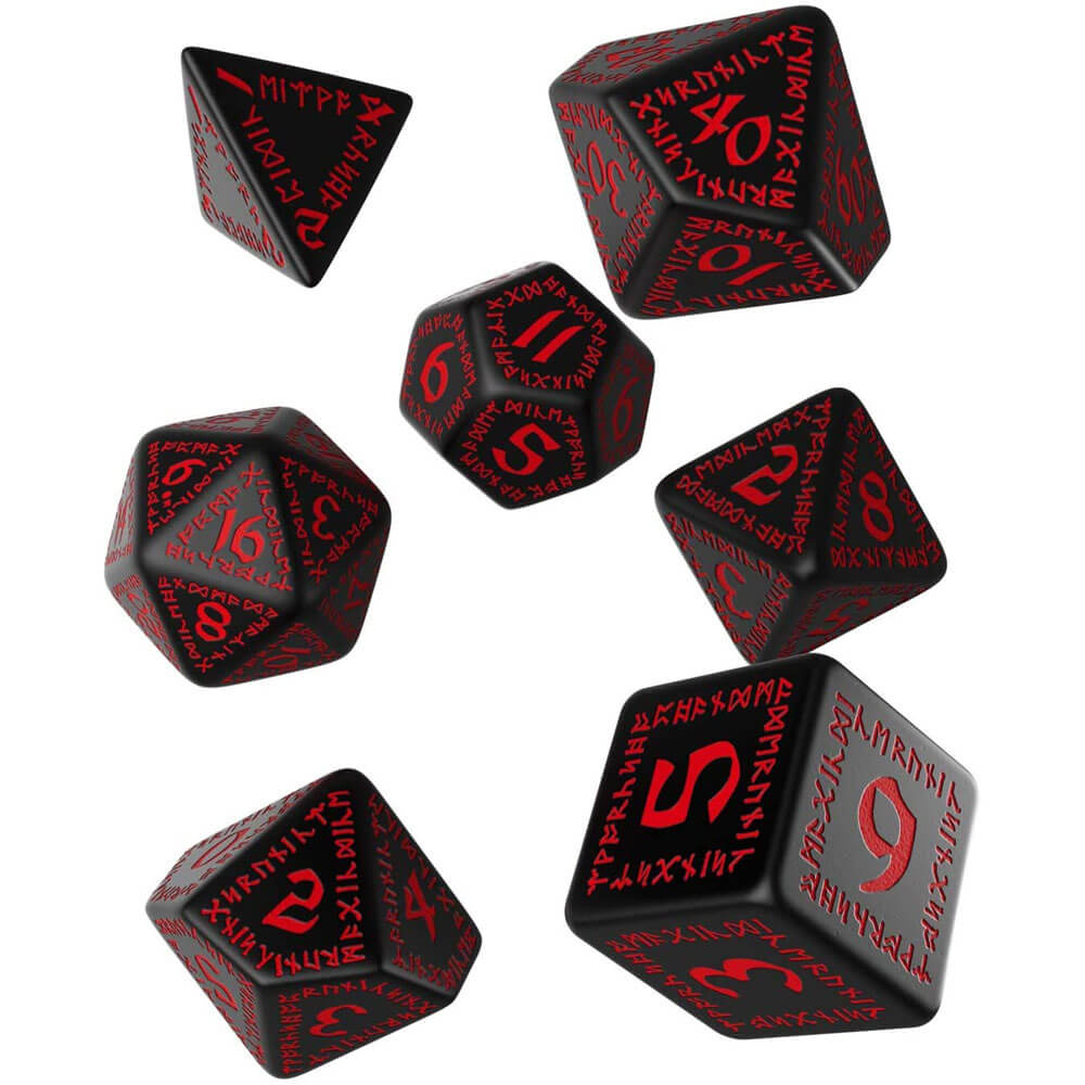 Q Workshop Runic Dice Set av 7