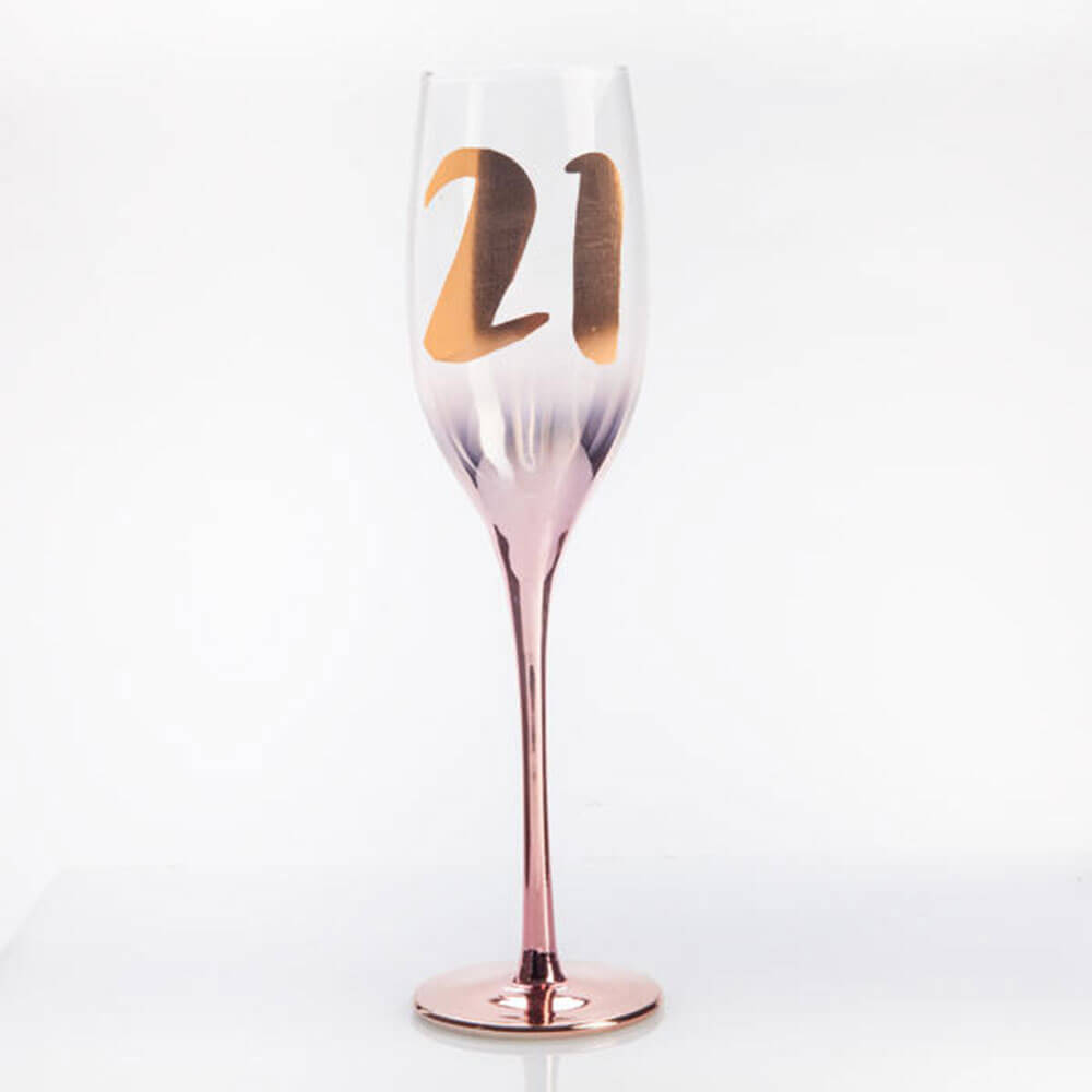 Verjaardag blush champagne glas