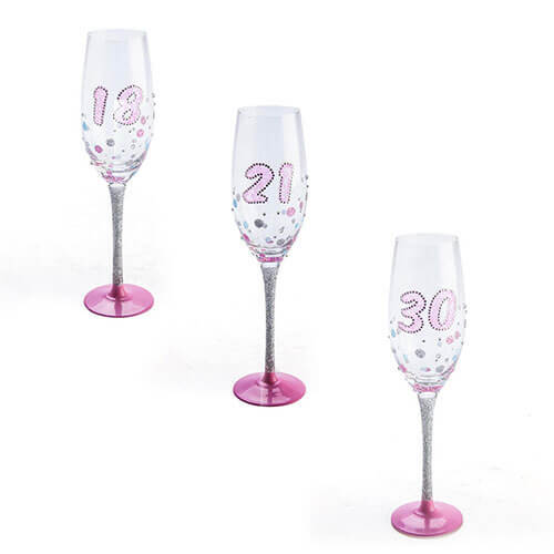 Birthday Sparkle Champagne Flute