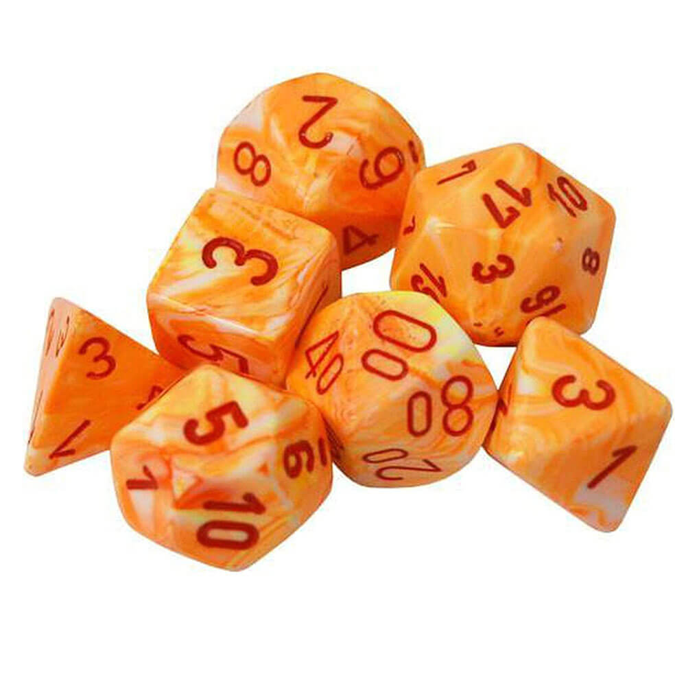 Chessex Polyhedral 7-Die festlig uppsättning