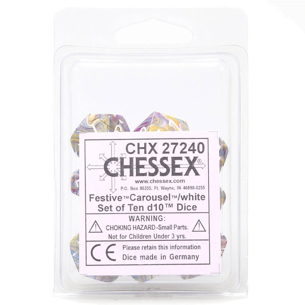 CHESSEX D10 Set festivo poliédrico de 10 muerte