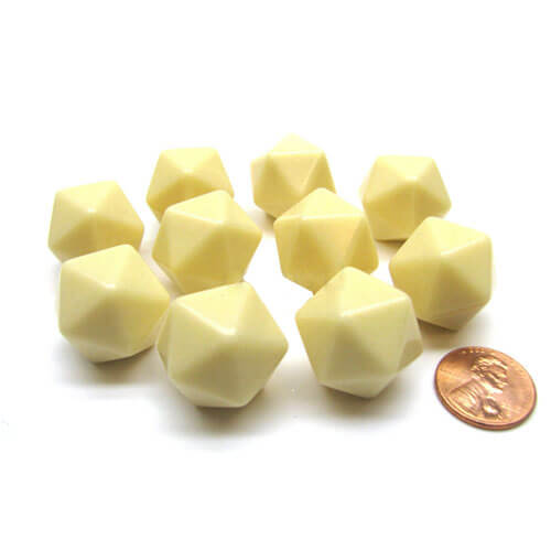 Blank Dice Ivory (10/Bag)