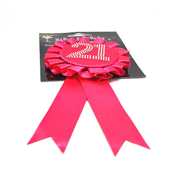 Pink 21st Birthday Rosette Badge