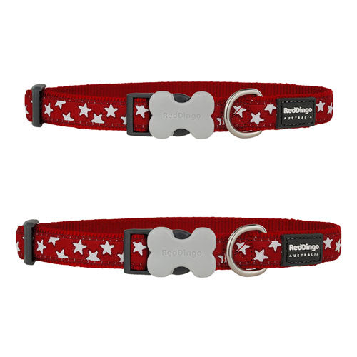 Dog Collar with Star Design (Red)