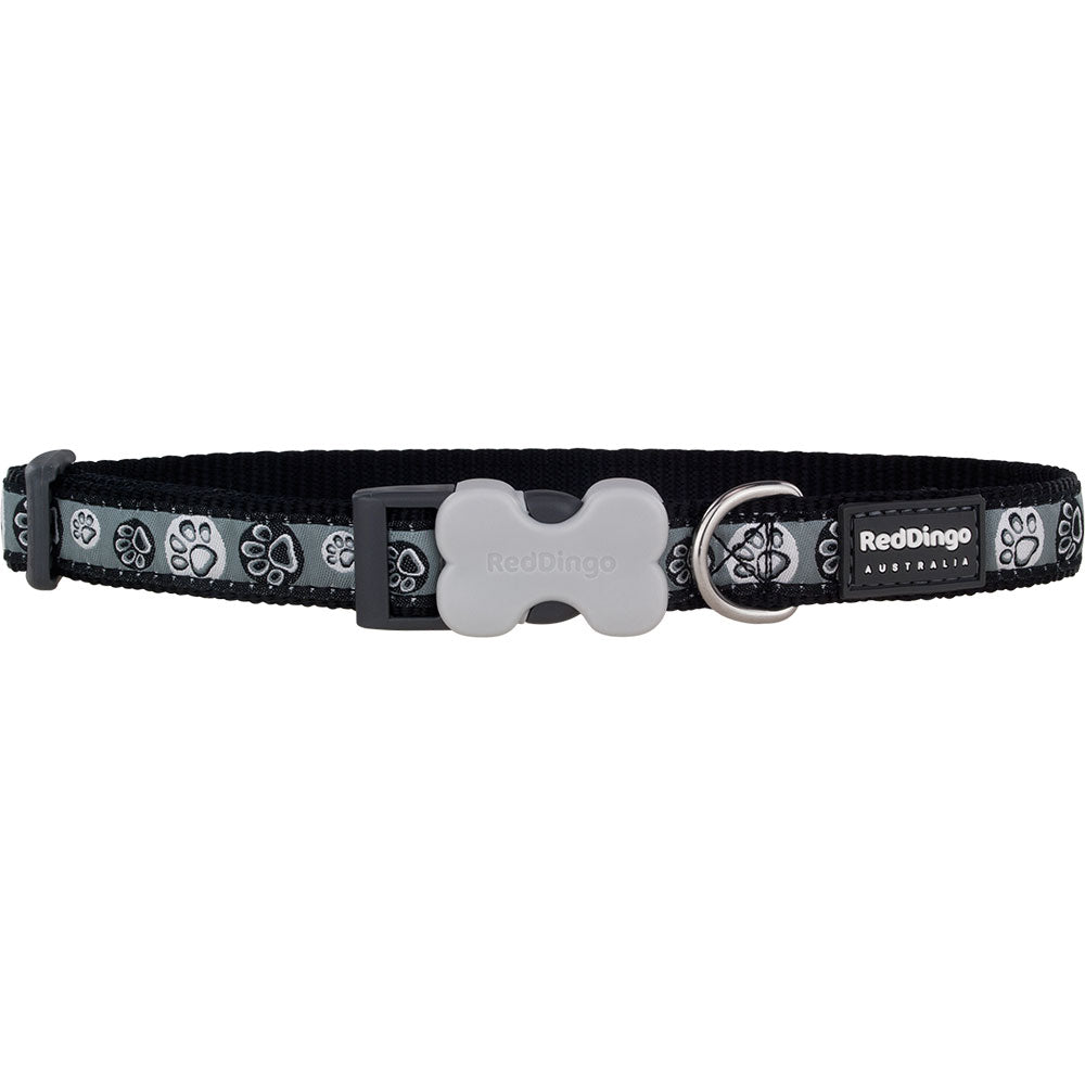 Collar per cani con design delle impressioni di zampa (nero)