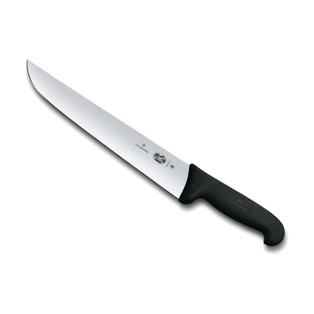 Cuchillo de cuchilla de espalda recta con fibrox (negro)