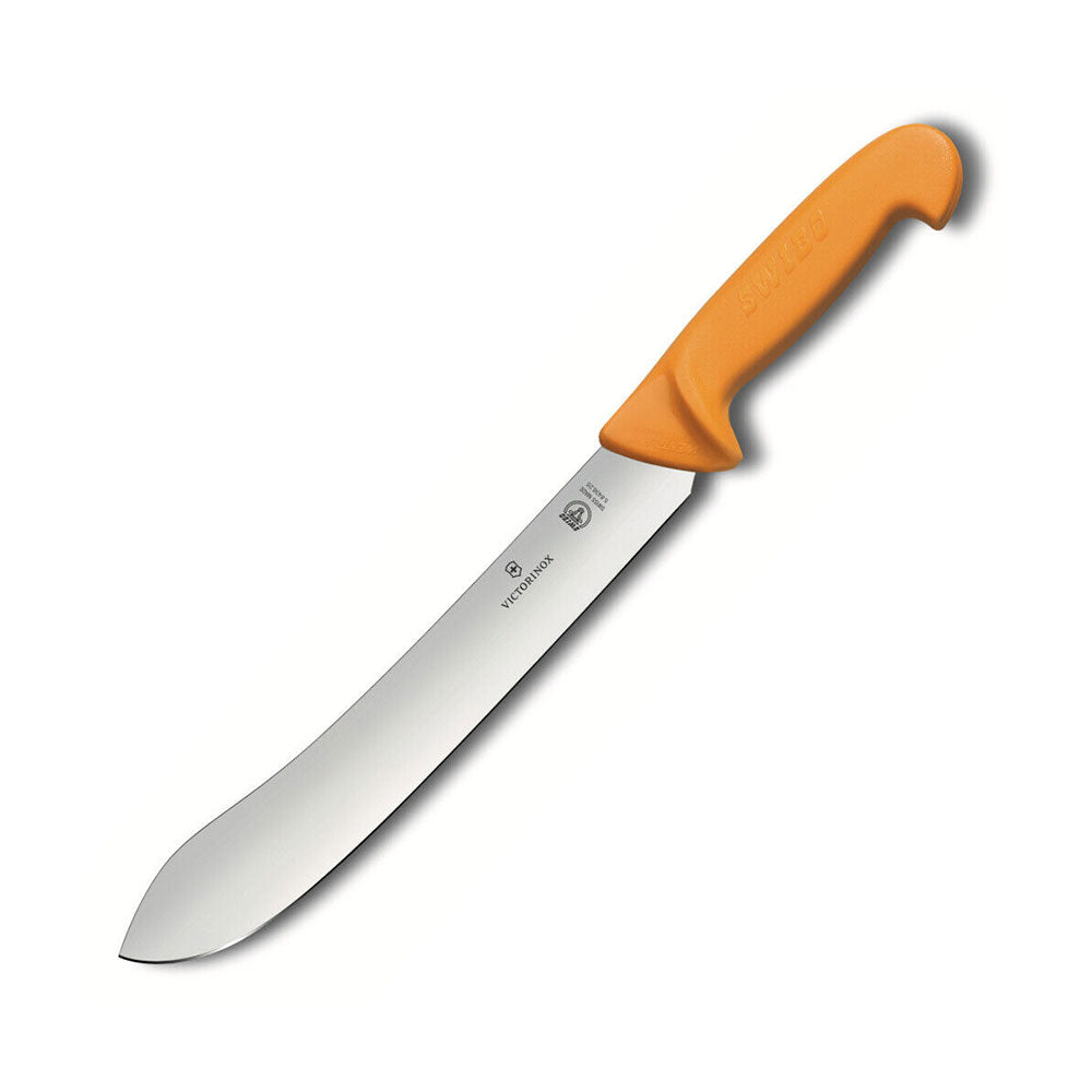 Swibo bred spiss stiv blad slakter kniv (gul)