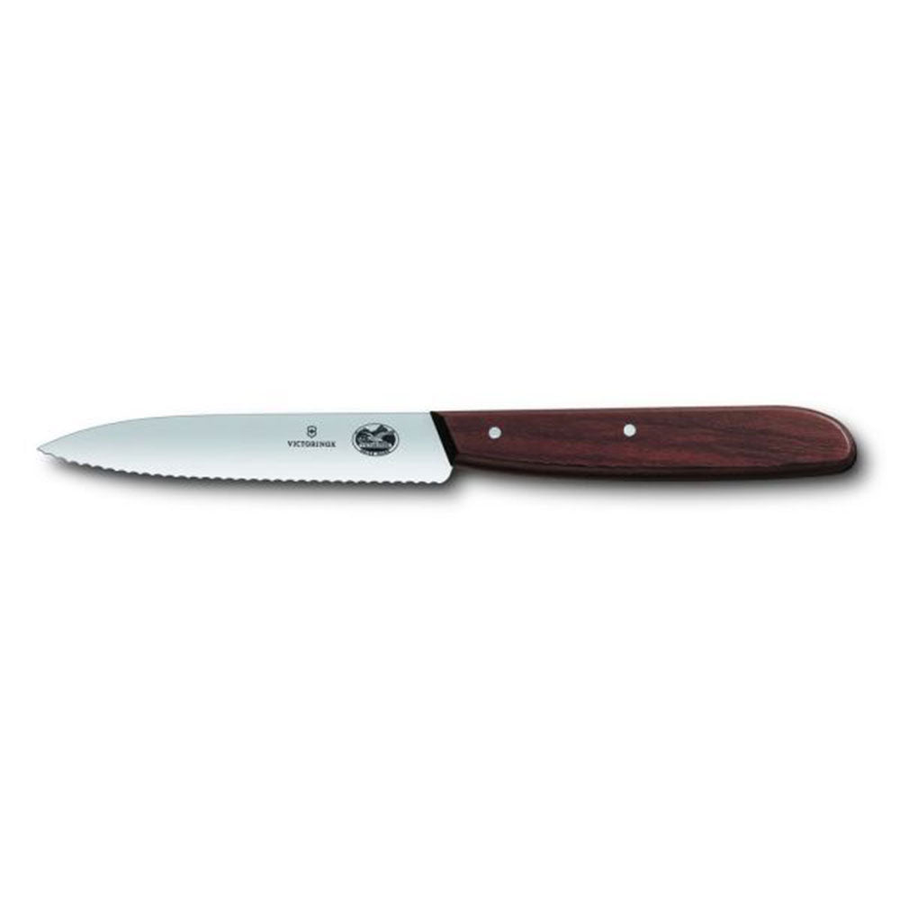  Victorinox Schälmesser mit spitzer Spitze und Wellenschliff, 10 cm