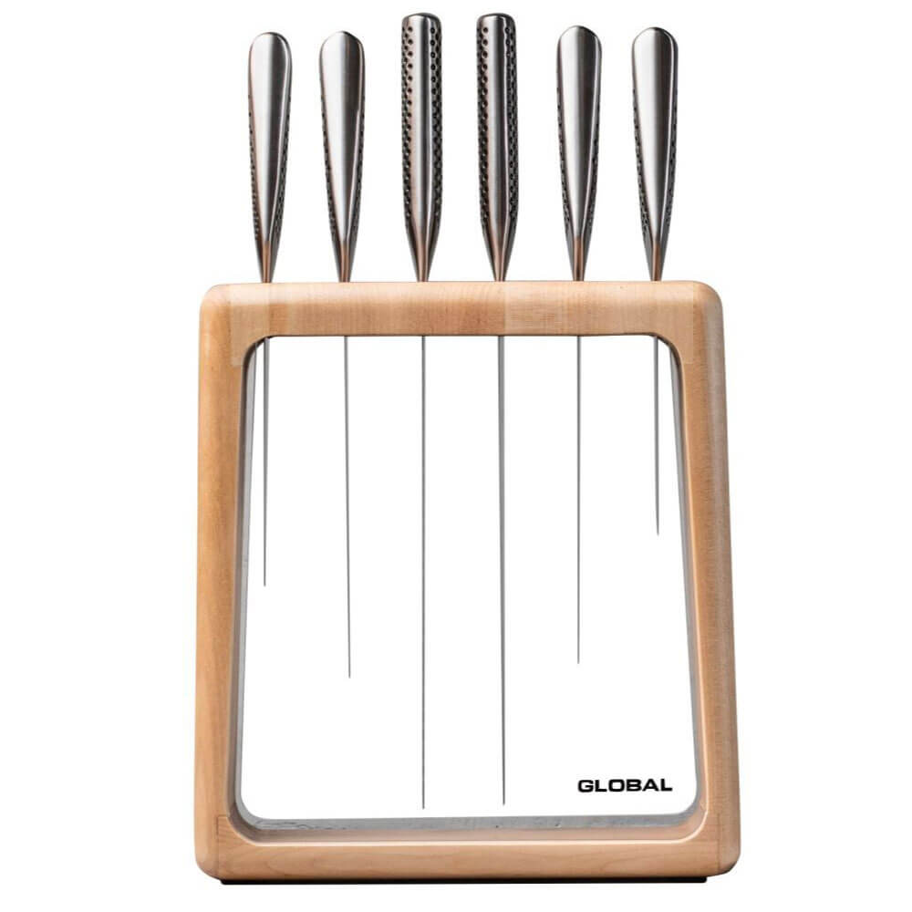 Set di blocchi di coltelli Hashira Global Knives (7 pezzi)