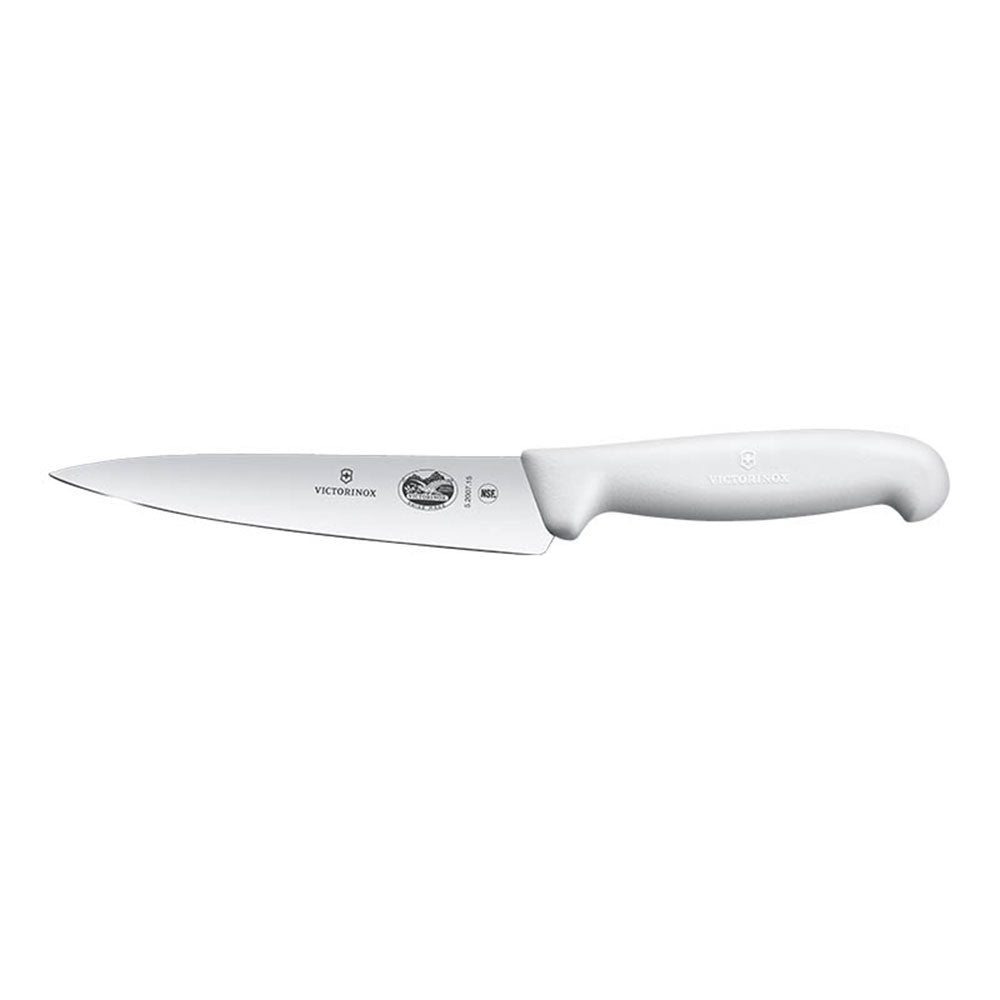 Victorinox cuit la poignée de fibrox au couteau en sculpture (blanc)