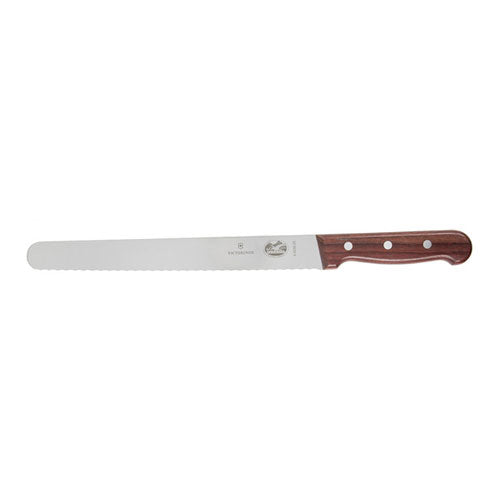 Round Wavy Edge Slicing Knife (Rosewood)