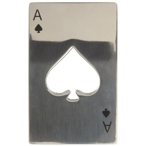 316 Stainless Ace Of Spades Card Bottle Opener