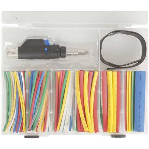 161 Piece Heatshrink Tube Pack with Gas Heat Blower