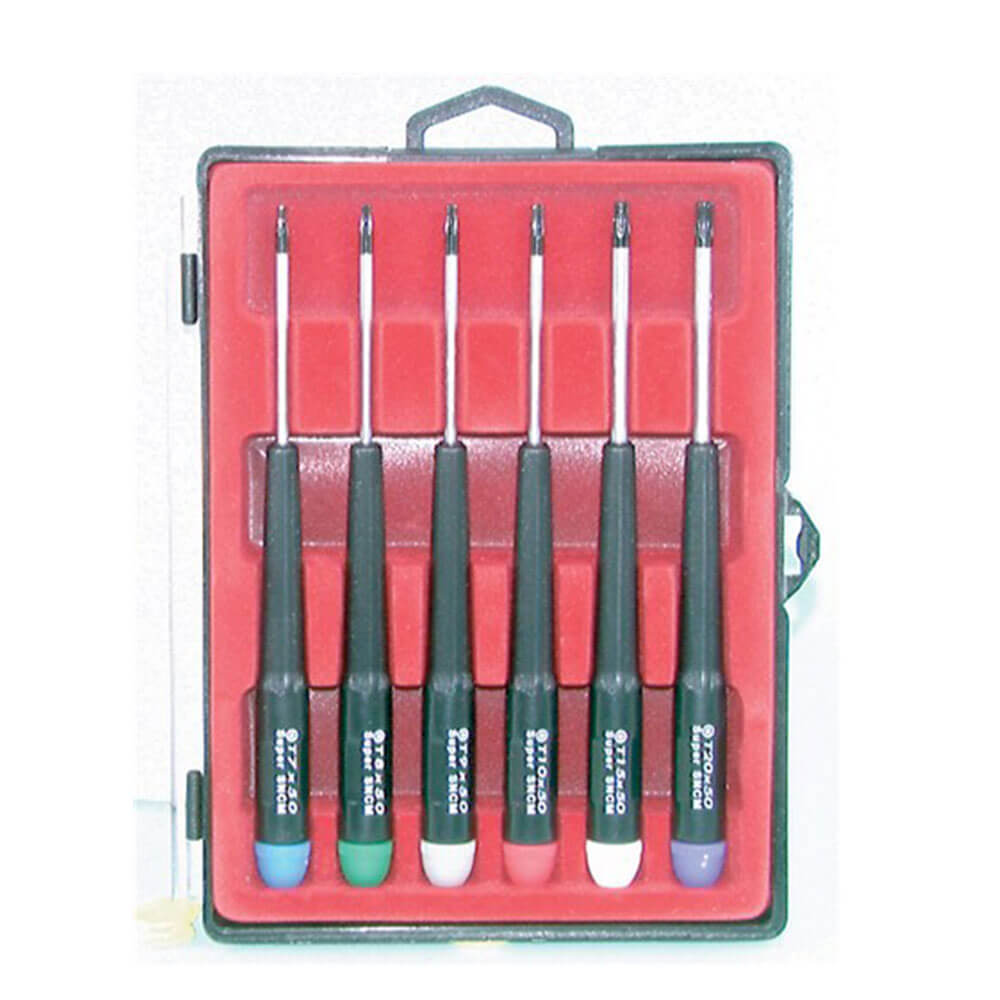 6pc Precision Torx ScrewDriver Set (T7 T8 T9 T10 T15 T20)