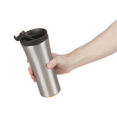 SS Double Wall Travel Mug Non-slip Base & Lid (470mL)