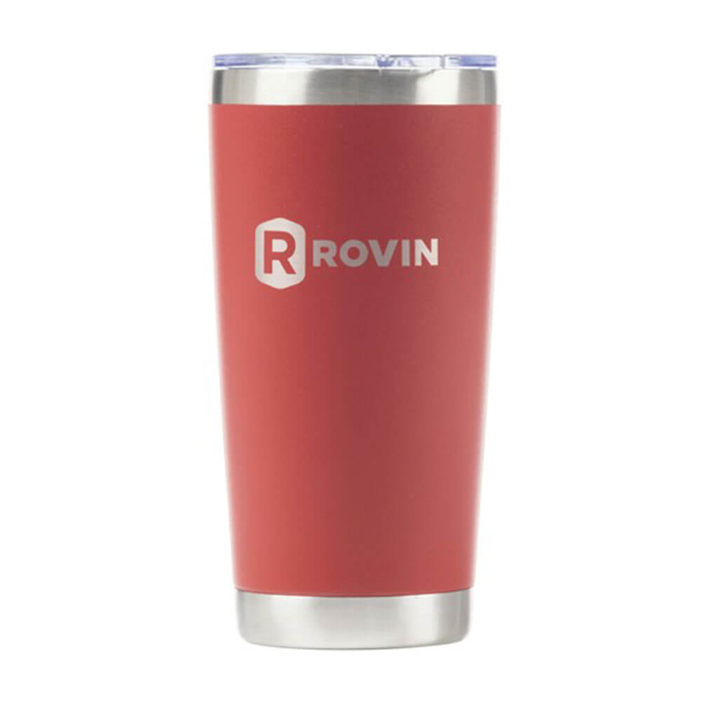 Rovin Edelstahlbecher mit Druckdeckel (590 ml)