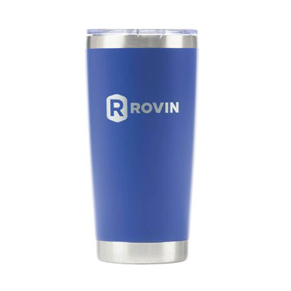 Rovin Edelstahlbecher mit Druckdeckel (590 ml)