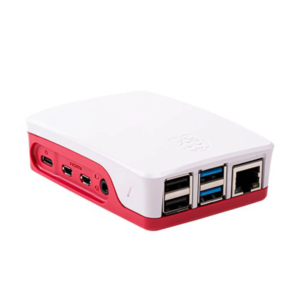 Caso oficial de Raspberry Pi (rojo y blanco)