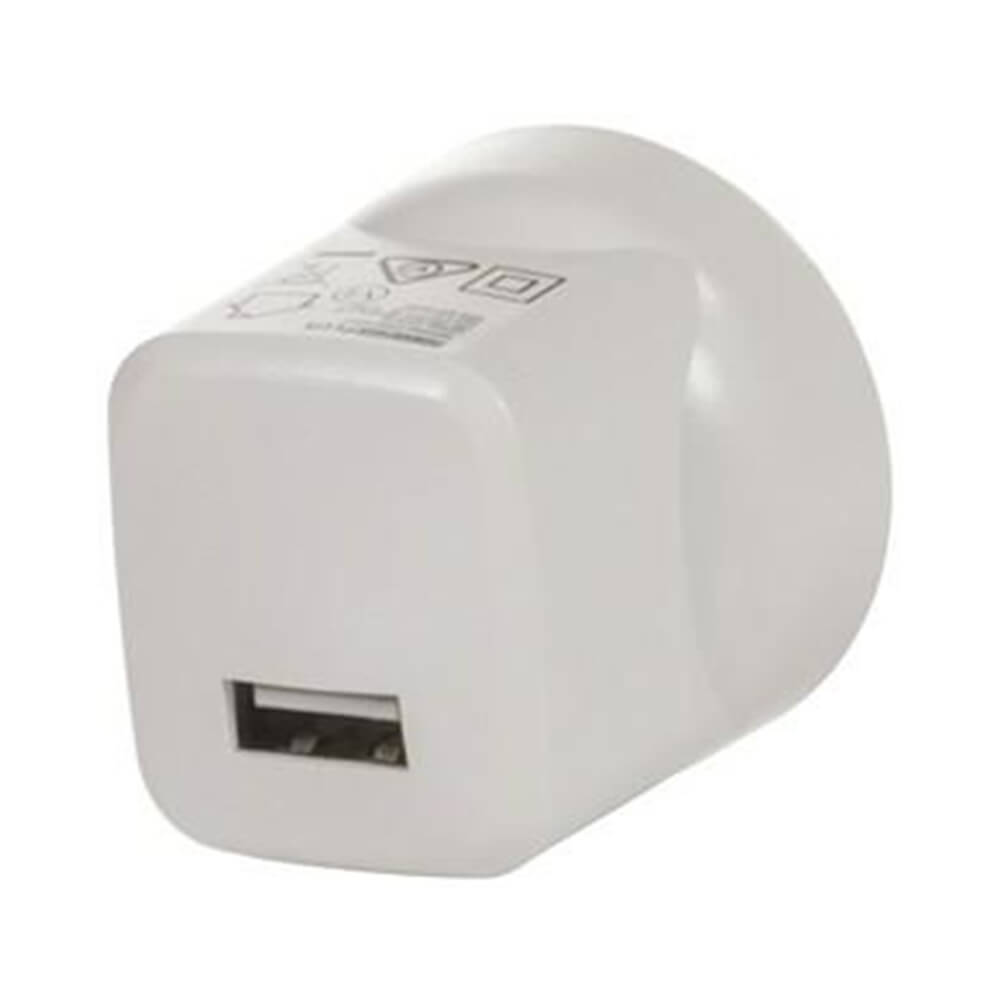 PowerTech Plus Mains USB Mini Adapter 5VDC 2.1A (wit)