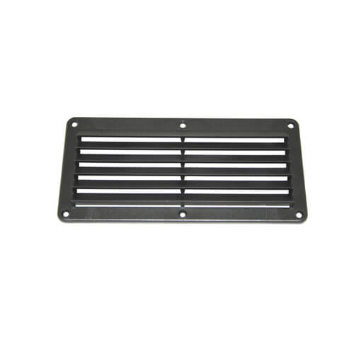 Plastic Rectangular Louvre Vent (Black)