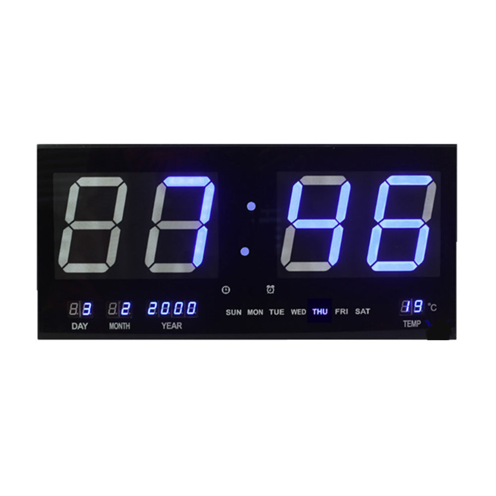 Reloj de pared LED multifuncional (negro)