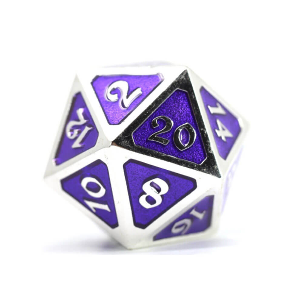 D20 Dice Metal Mythica Platinum (singel)