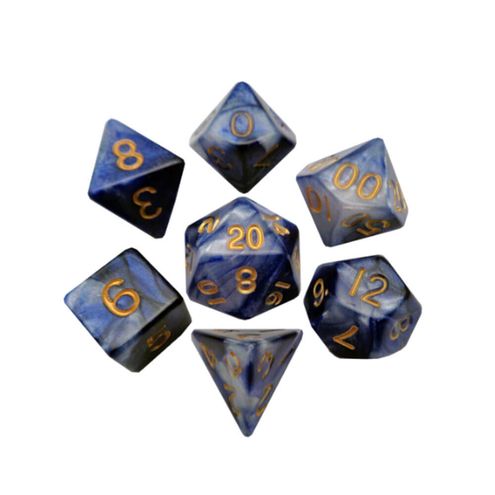 MDG Acryl Dice Set (met goudnummers)