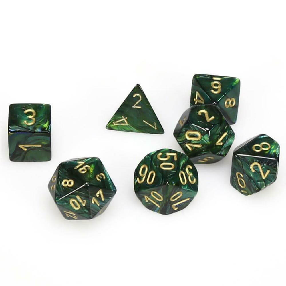 D7 Die Set Dice Scarab Polyhedral (7 DICE)