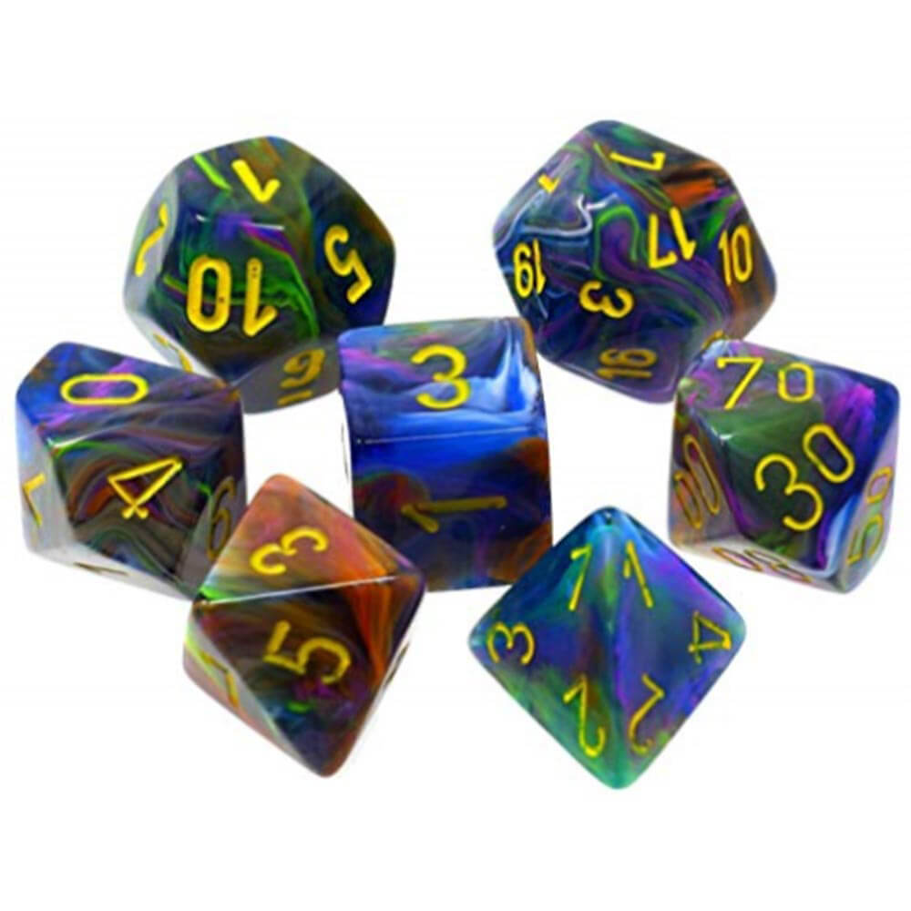 D7 die set terninger festlig polyhedral (7 terninger)