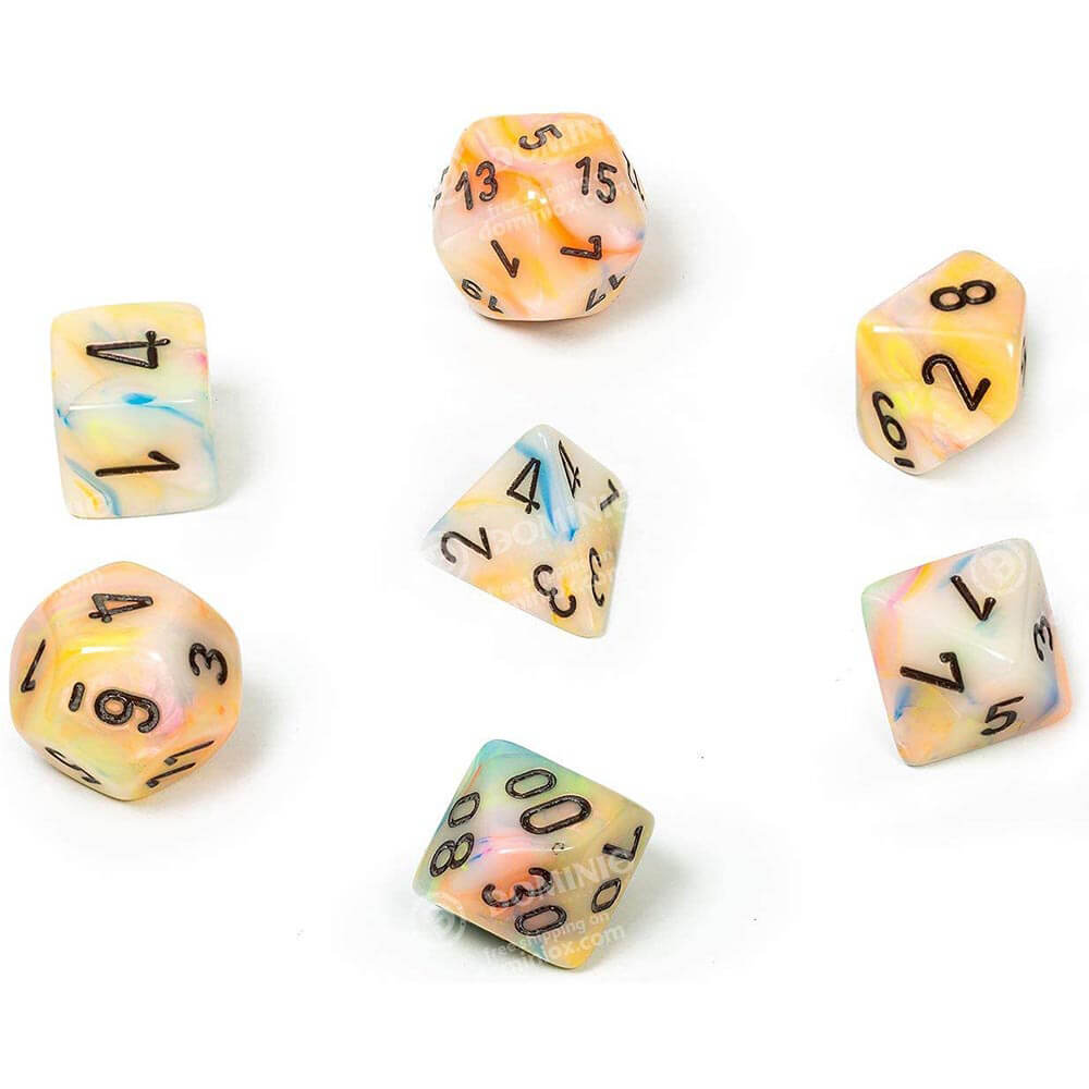 D7 Die Set Dice Festive Polyhedral (7 terninger)