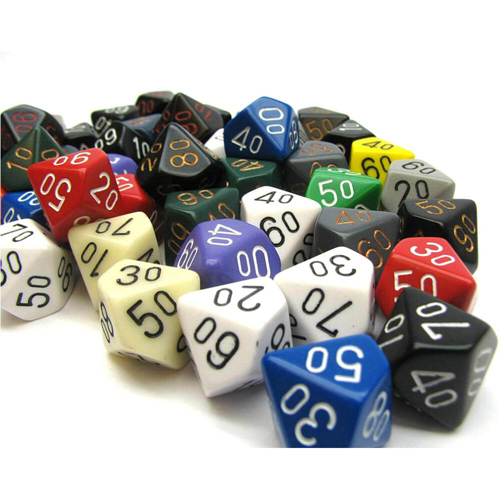 D10 TENS DICE Surtido suelto poli (50 dados)