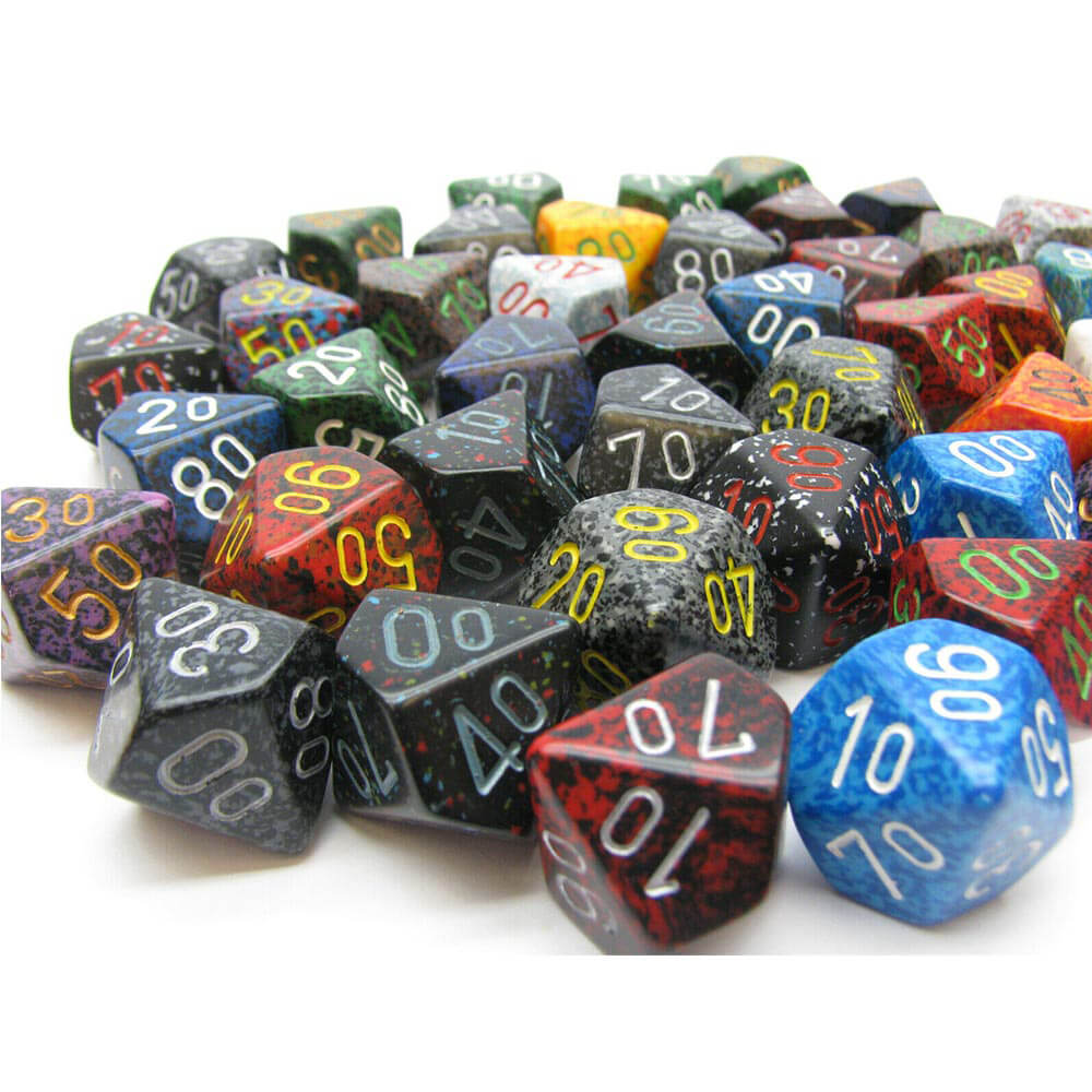 D10 TENS DICE Poly sciolto assortito (50 dadi)